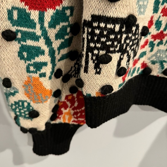 NWT Farm Rio Mushroom Forest Puff Sleeve Sweater, Size S - Picture 8 of 10